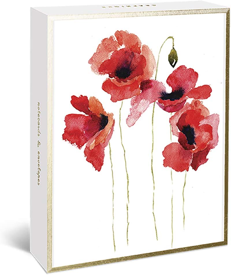 230816082920429_1 Graphique Watercolor Flowers Greeting Cards | 20 Pack | All Occasion Blank Note Cards with Envelopes | 4 Assorted Floral Designs with Gold Foil Borders | Boxed Set for Personalized Notes | 4.25" x 6" - Image 1